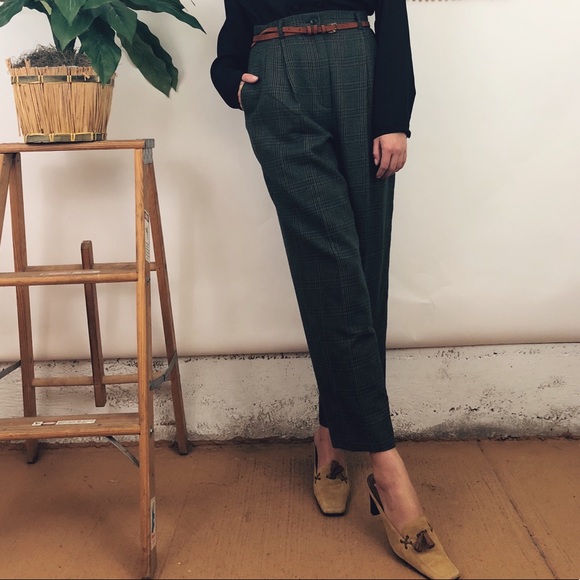 Forest Plaid Wool Trouser - Picture 5 of 7